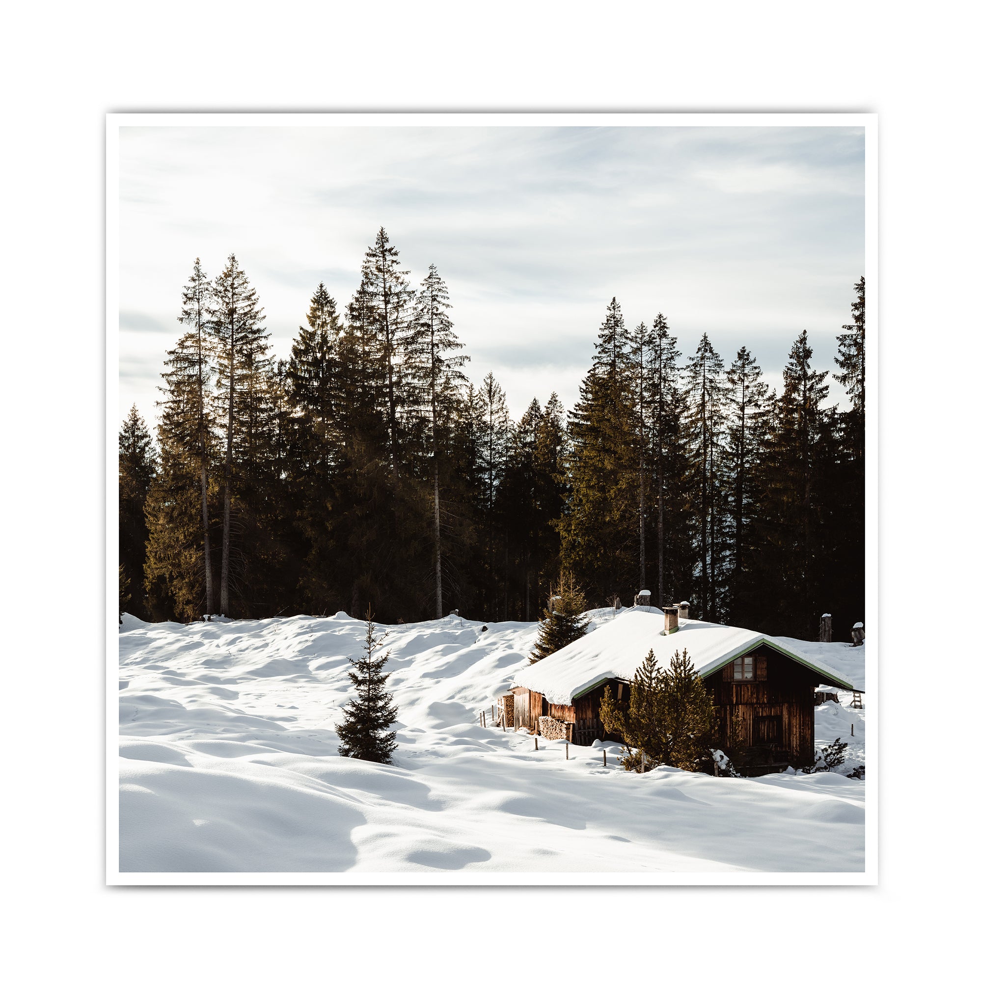 Schnee Hütte Quer - Winter Natur Poster