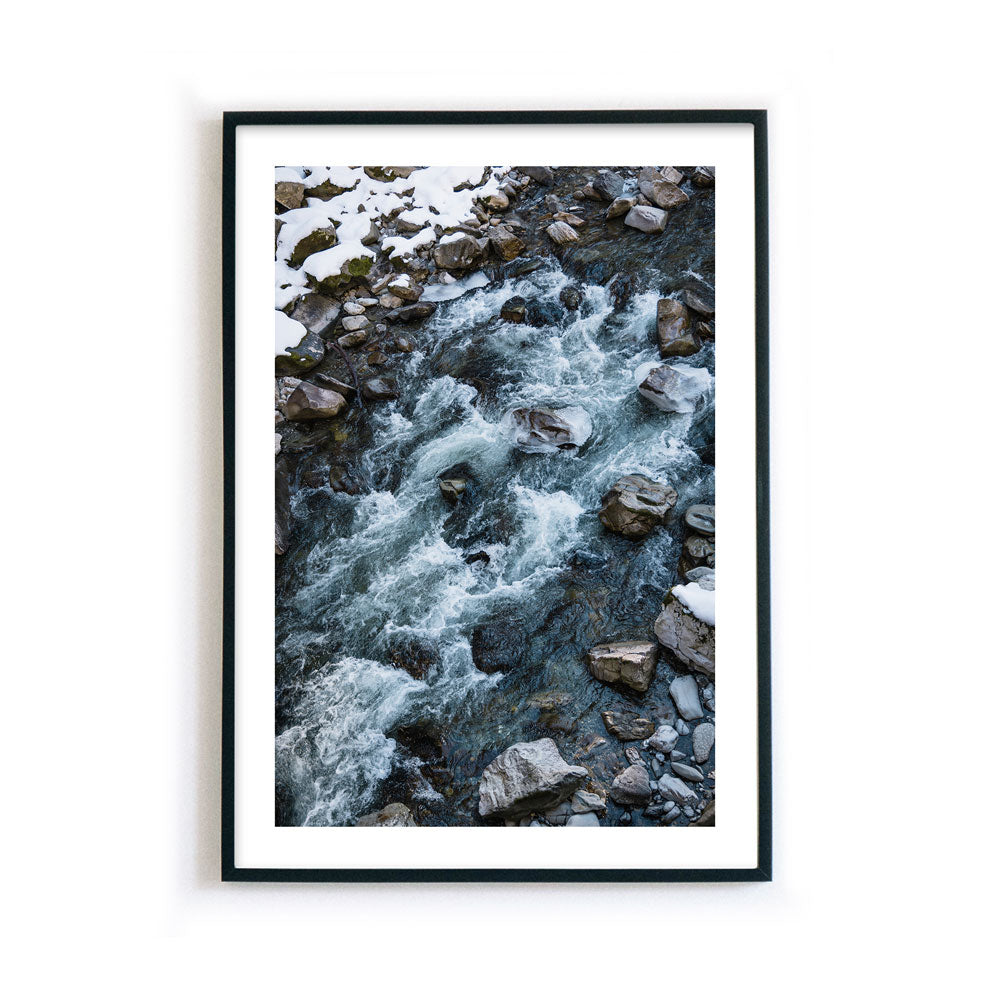 Fluss im Winter - Natur Poster