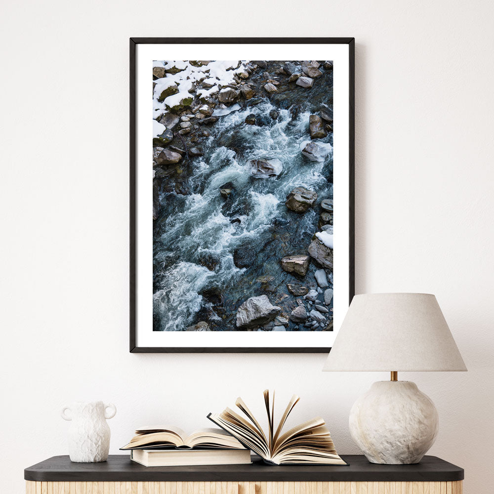 Fluss im Winter - Natur Poster