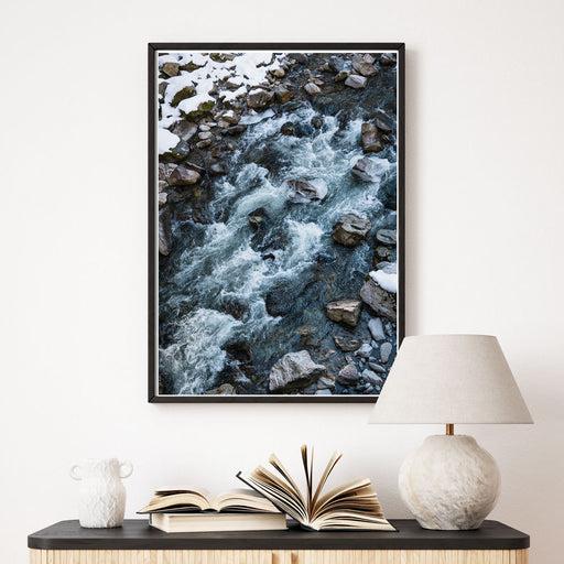Fluss im Winter - Natur Poster