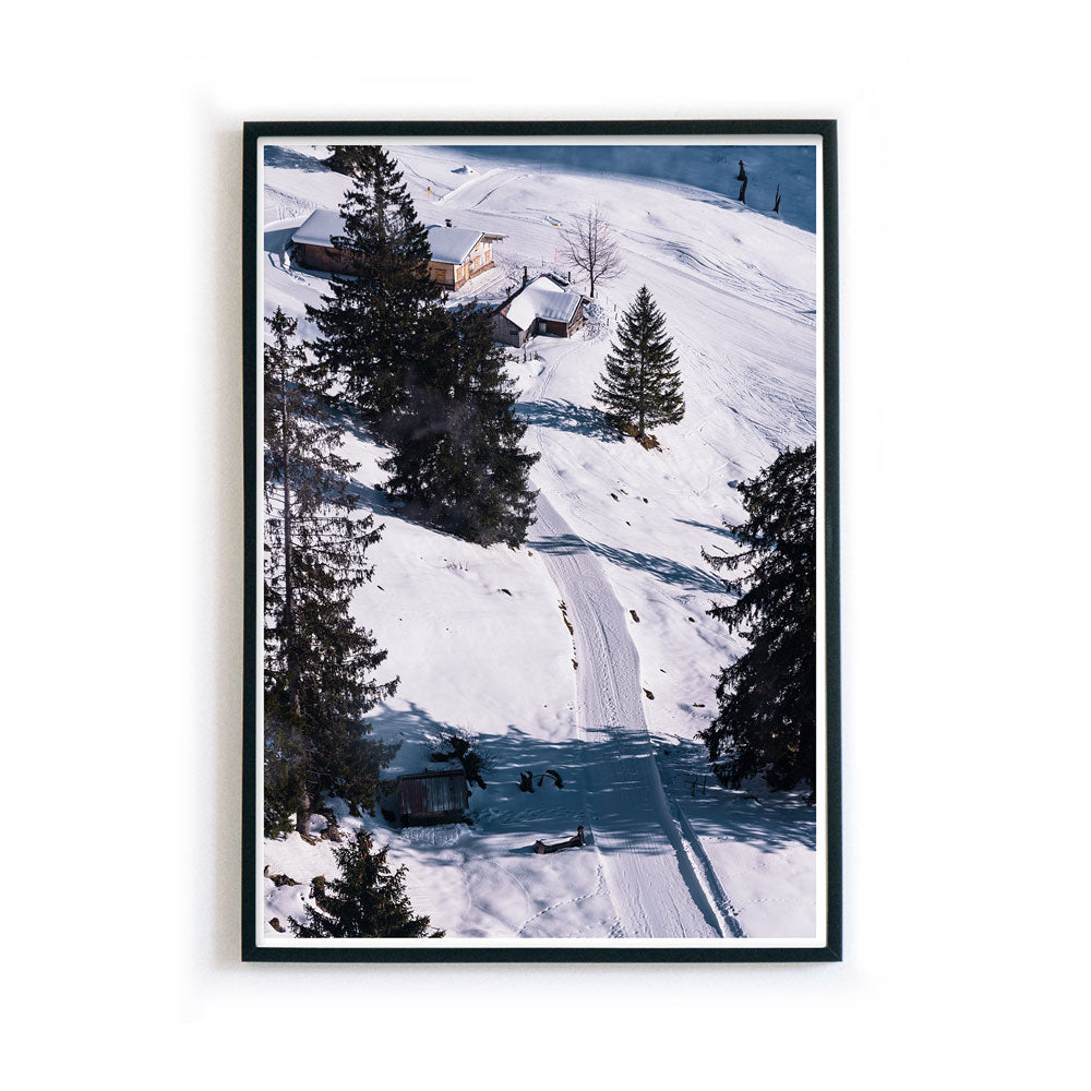 Weg zur Hütte  - Winter Natur Poster