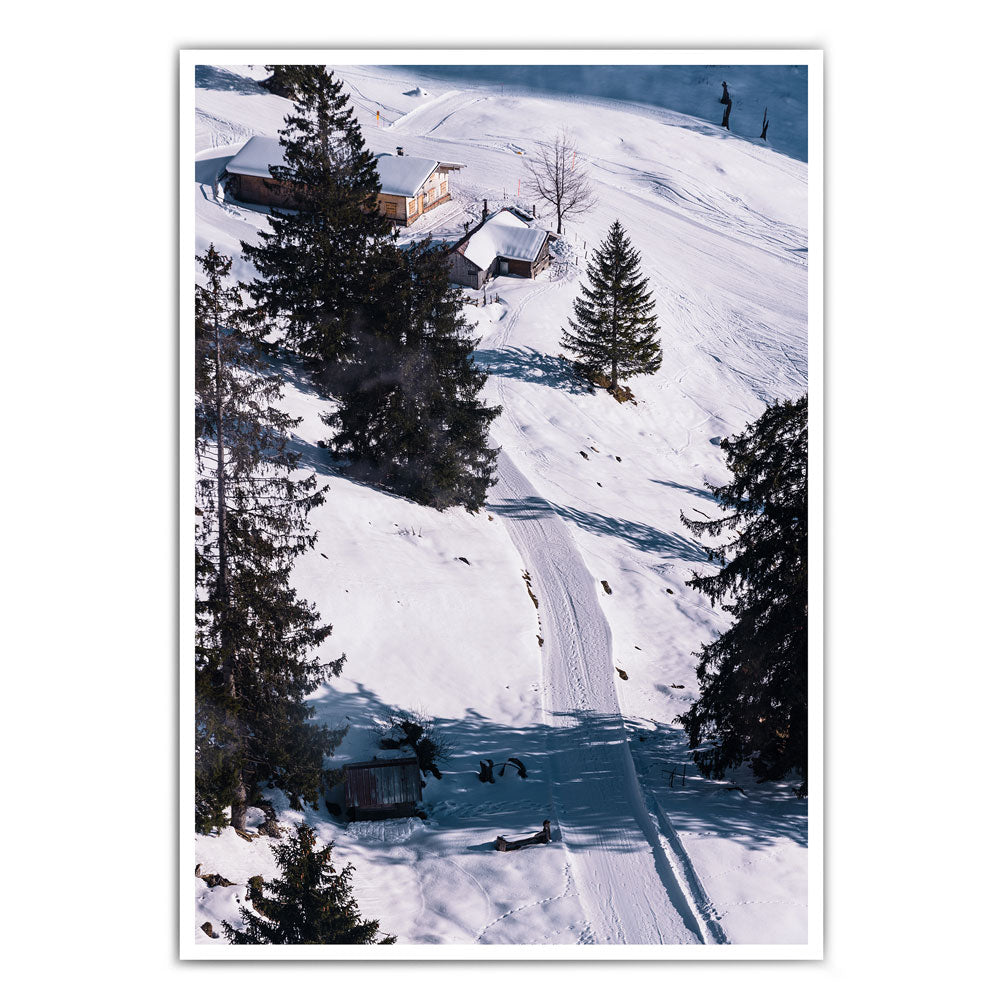 Weg zur Hütte  - Winter Natur Poster