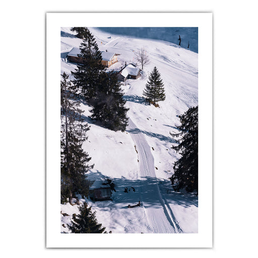 Weg zur Hütte  - Winter Natur Poster
