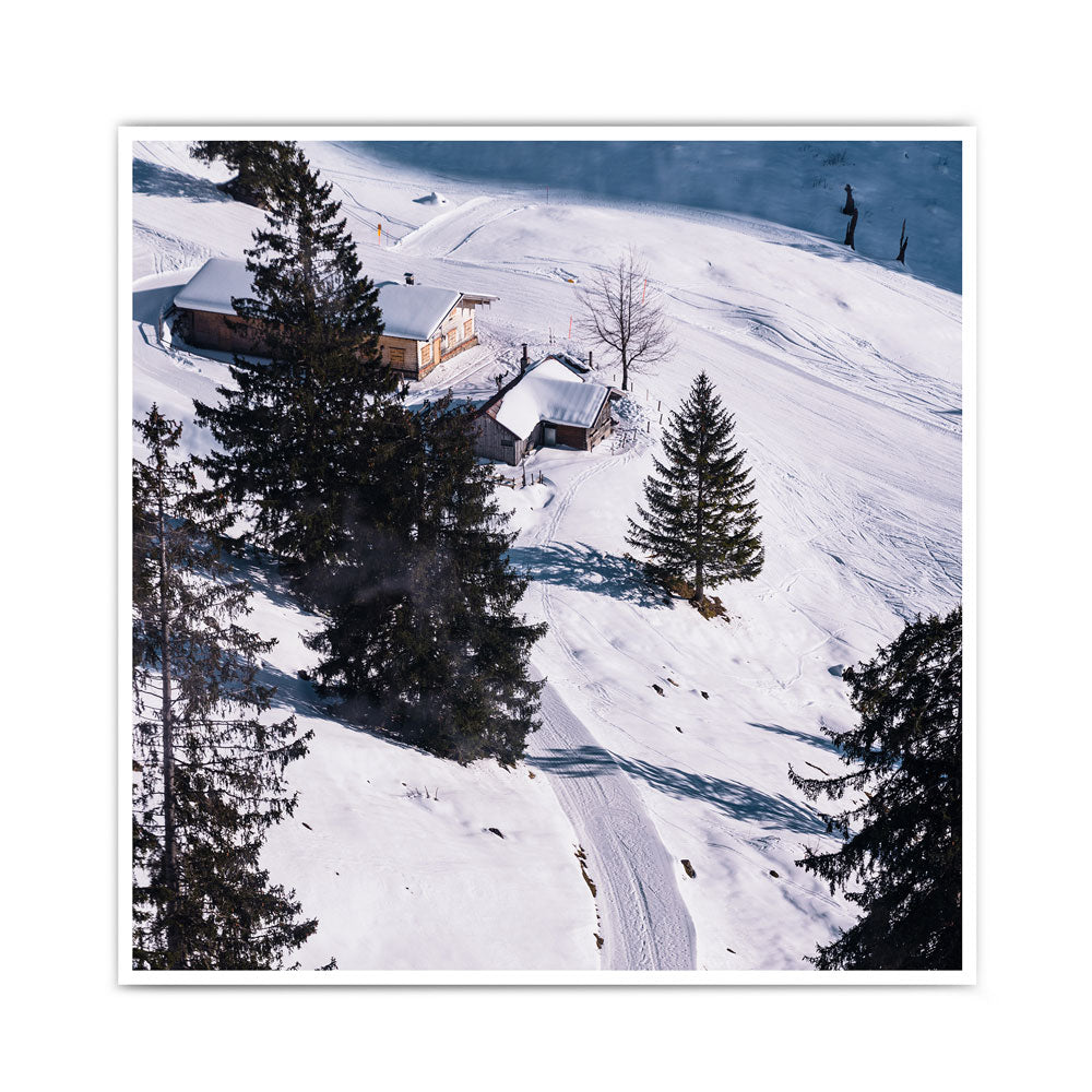 Weg zur Hütte  - Winter Natur Poster