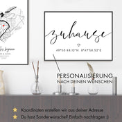 Personalisiertes Zuhause - Koordinaten Poster