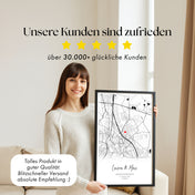 Personalisiertes Karten Poster - Hochzeitsgeschenk