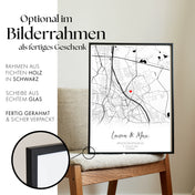 Personalisiertes Karten Poster - Hochzeitsgeschenk