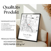 Personalisiertes Karten Poster - Hochzeitsgeschenk