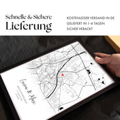 Personalisiertes Karten Poster - Hochzeitsgeschenk