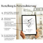 Herz Stadtkarte Wo alles begann Bild - Geschenk