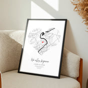 Herz Stadtkarte Wo alles begann Bild - Geschenk