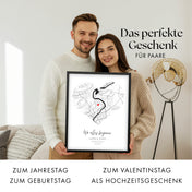 Herz Stadtkarte Wo alles begann Bild - Geschenk