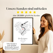 Herz Stadtkarte Wo alles begann Bild - Geschenk