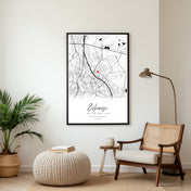 Zuhause Karte Poster Personalisiert