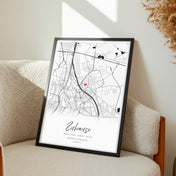 Zuhause Karte Poster Personalisiert