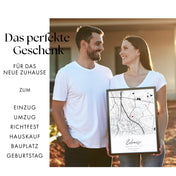 Zuhause Karte Poster Personalisiert