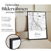 Zuhause Karte Poster Personalisiert