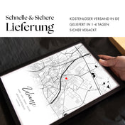 Zuhause Karte Poster Personalisiert