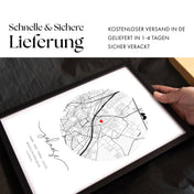 Zuhause Rund Poster - Einzugsgeschenk