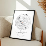 Zuhause Rund Poster - Einzugsgeschenk