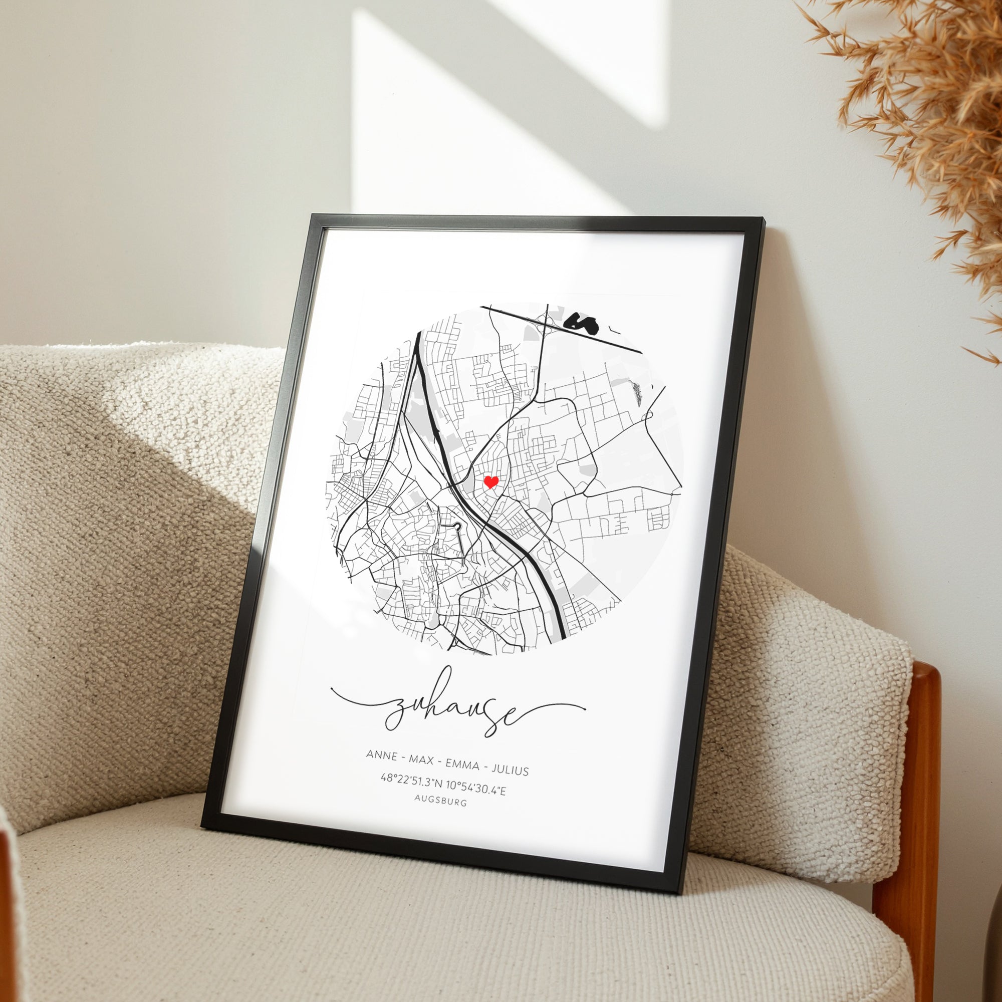 Zuhause Rund Poster - Einzugsgeschenk