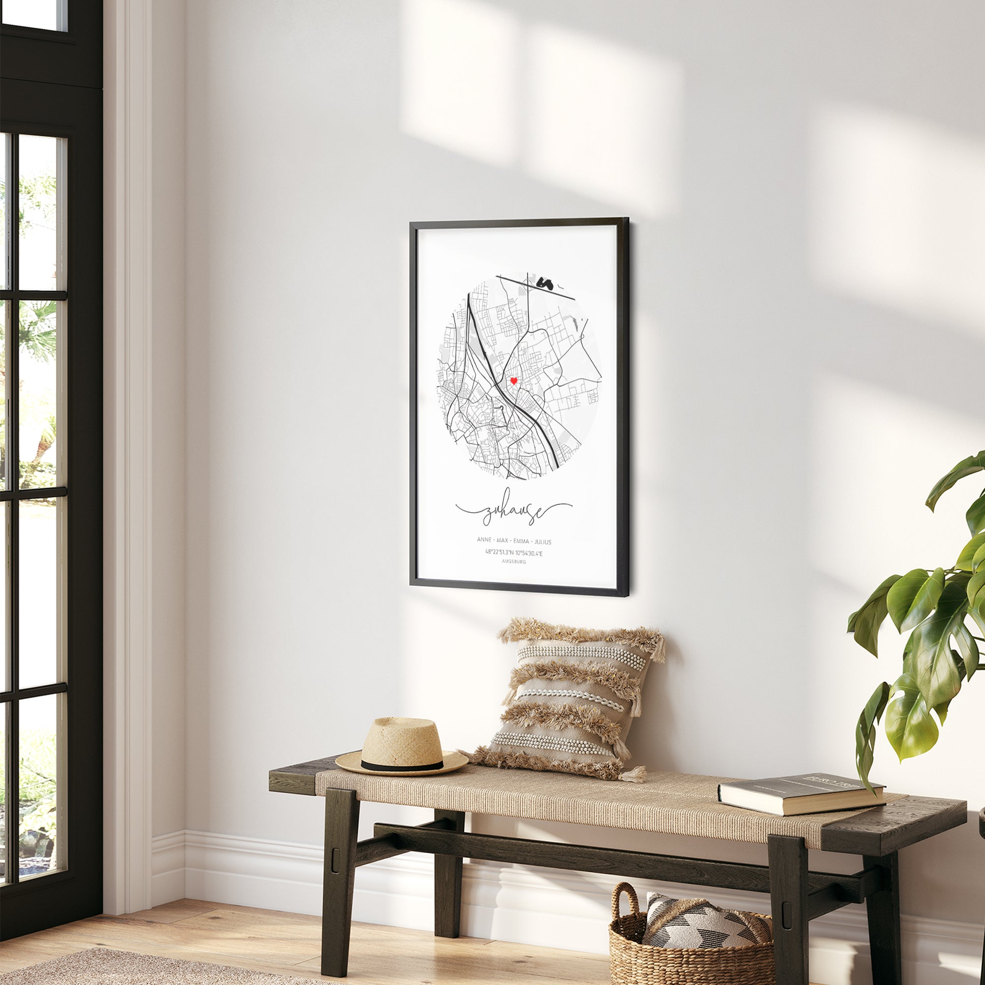 Zuhause Rund Poster - Einzugsgeschenk