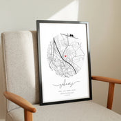 Zuhause Rund Poster - Einzugsgeschenk