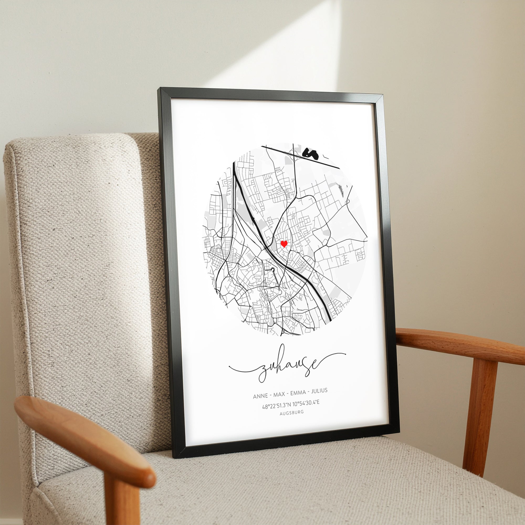 Zuhause Rund Poster - Einzugsgeschenk
