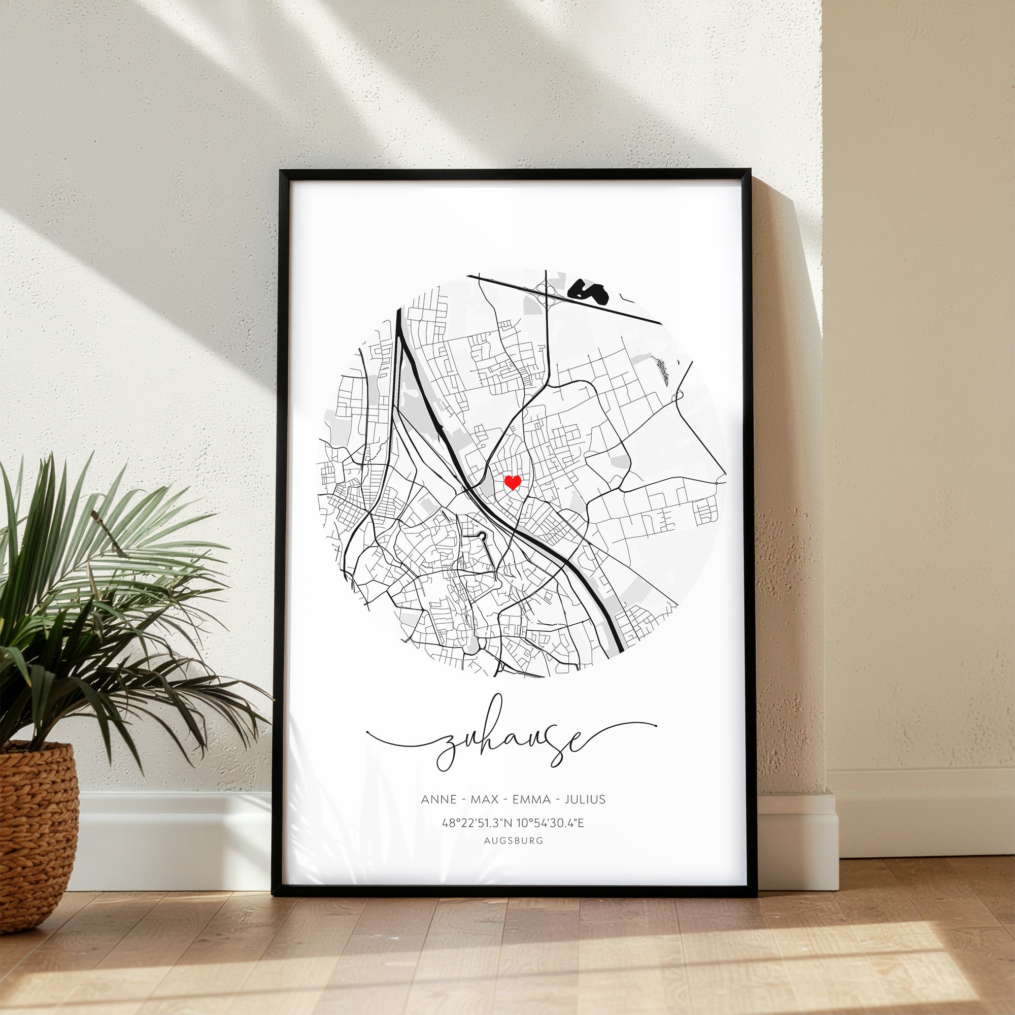 Zuhause Rund Poster - Einzugsgeschenk