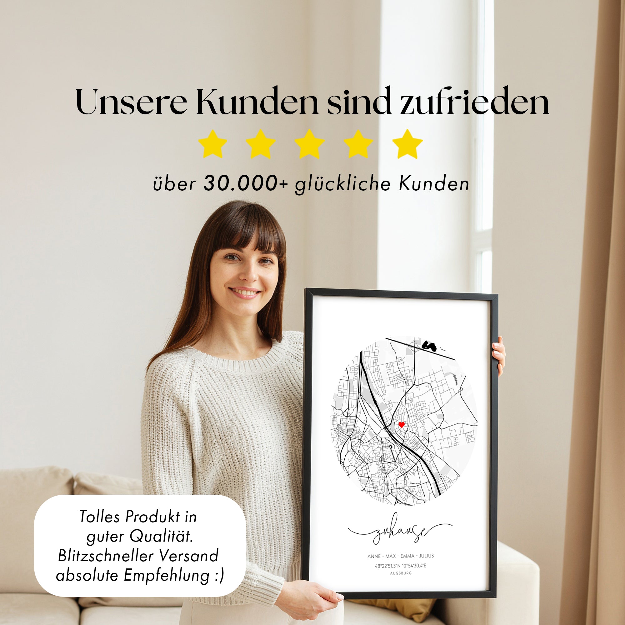 Zuhause Rund Poster - Einzugsgeschenk