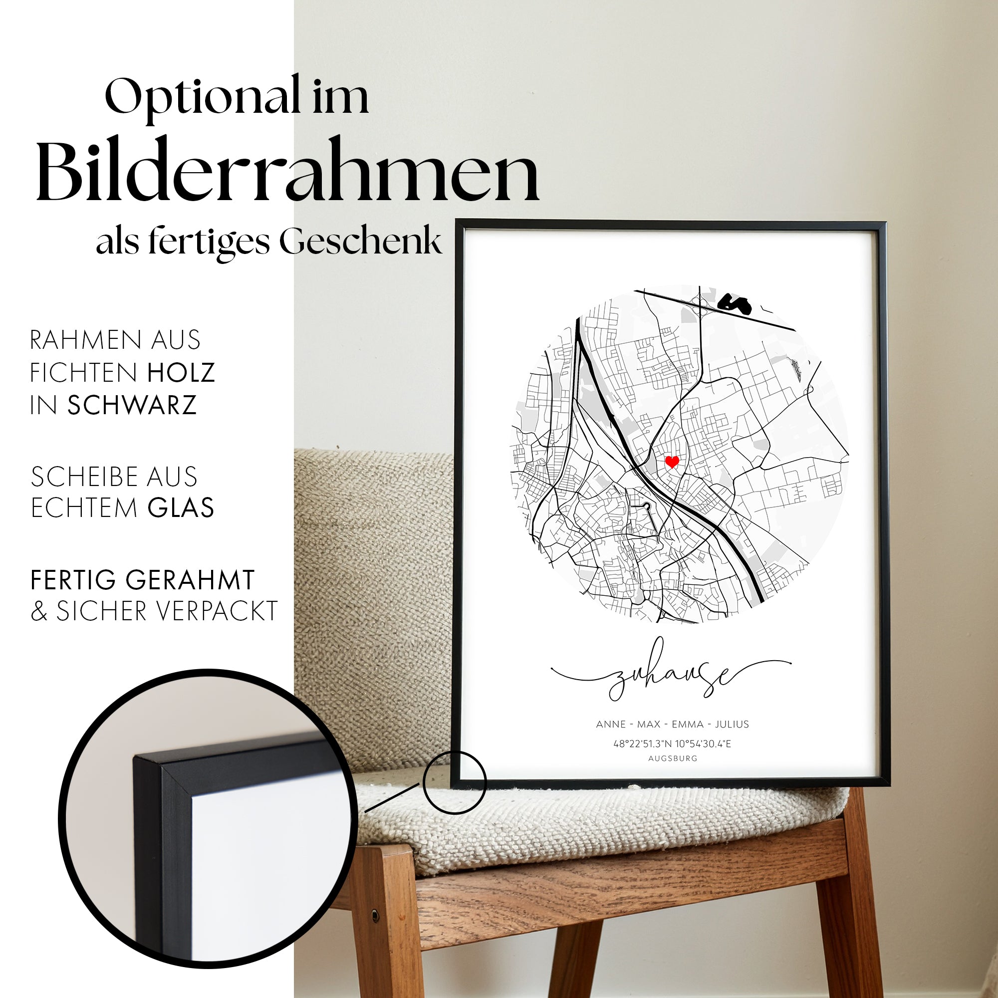 Zuhause Rund Poster - Einzugsgeschenk