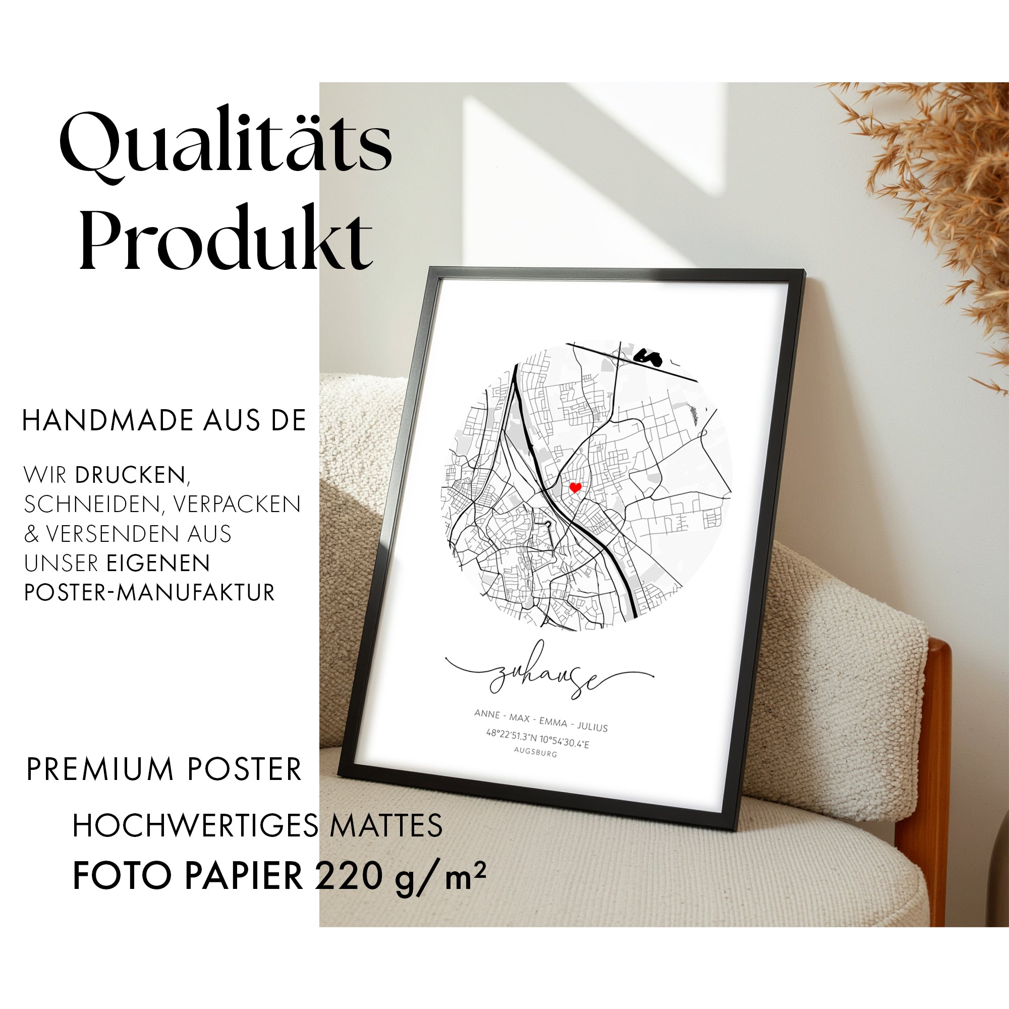 Zuhause Rund Poster - Einzugsgeschenk