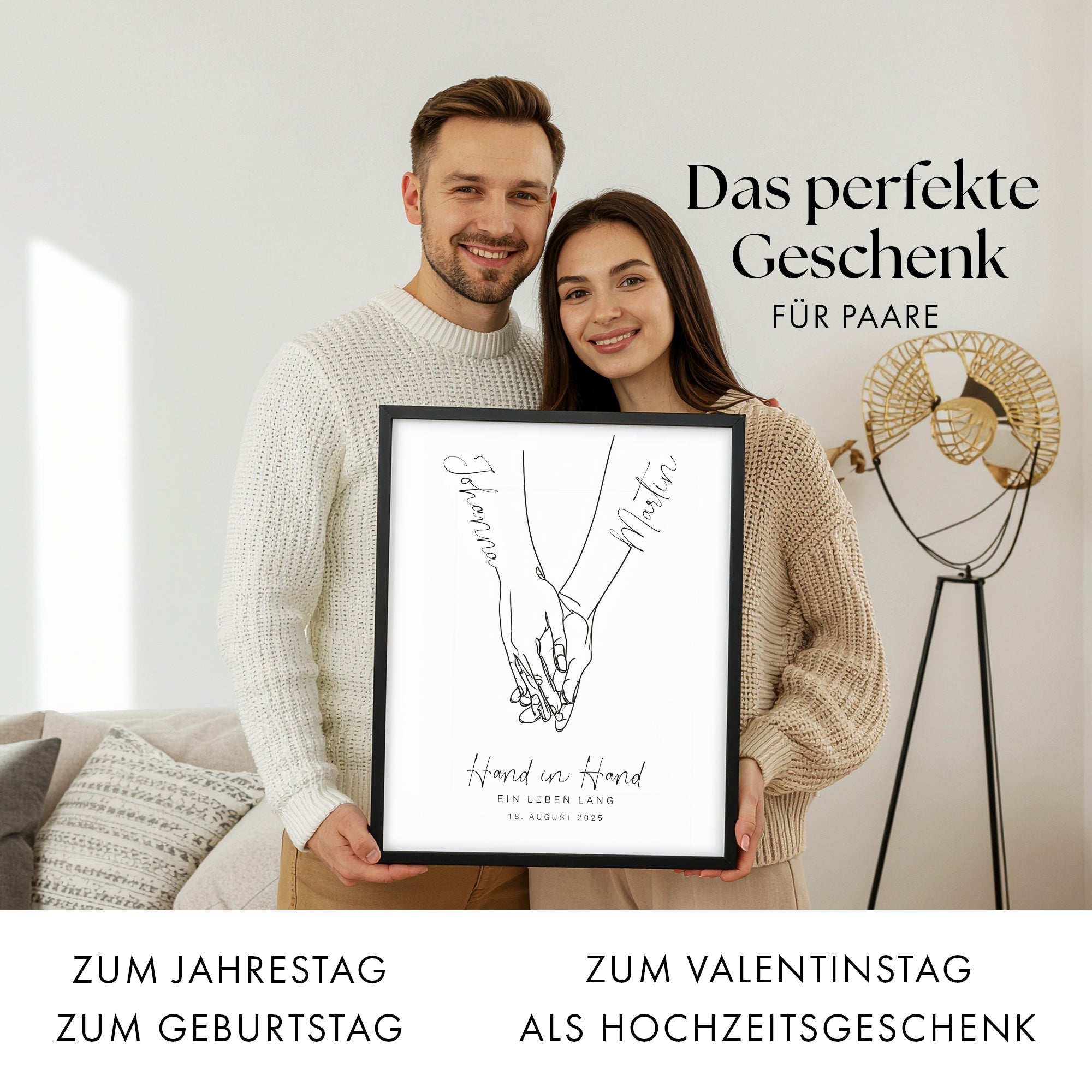 Hände zum Jahrestag Personalisiert