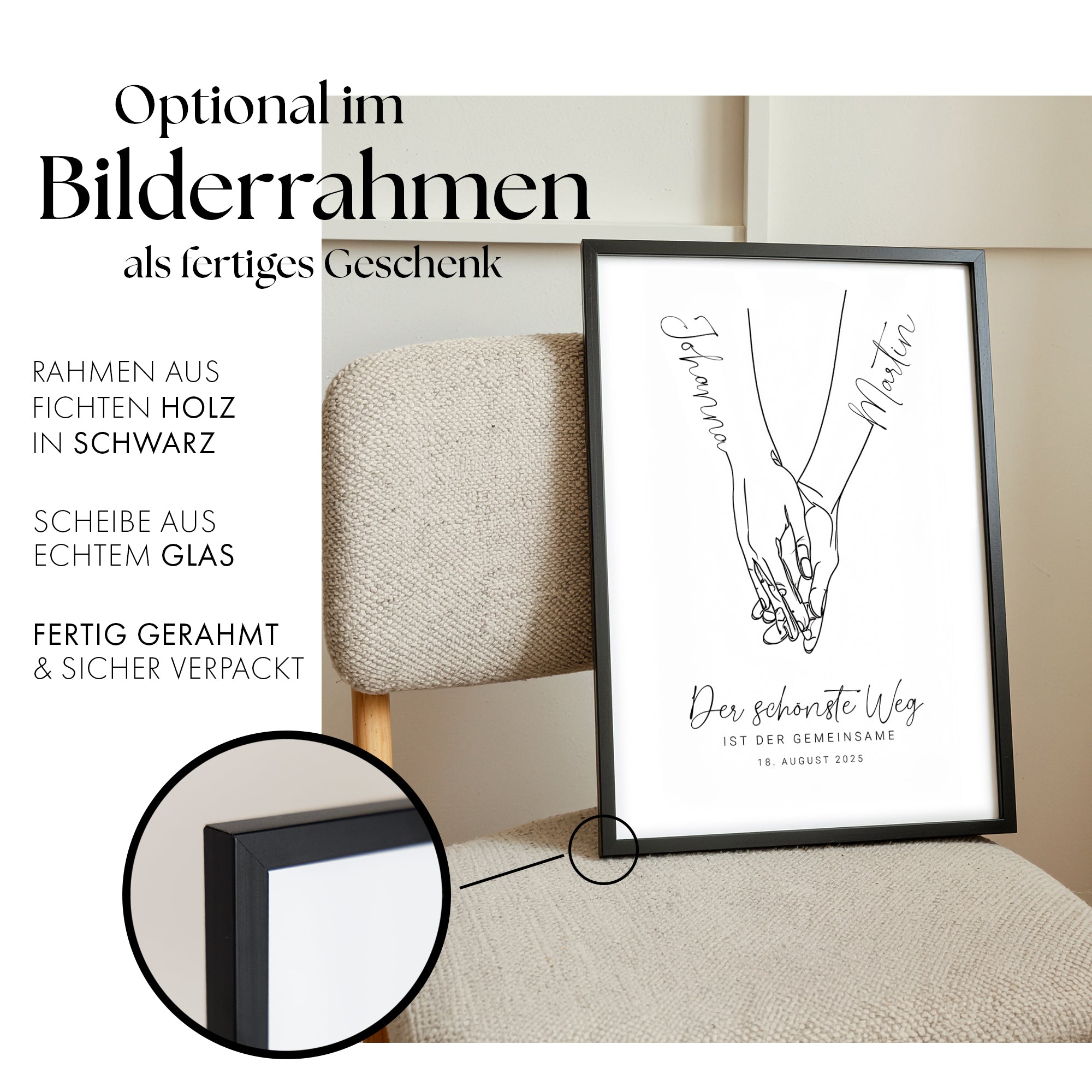 Hände zum Jahrestag Personalisiert