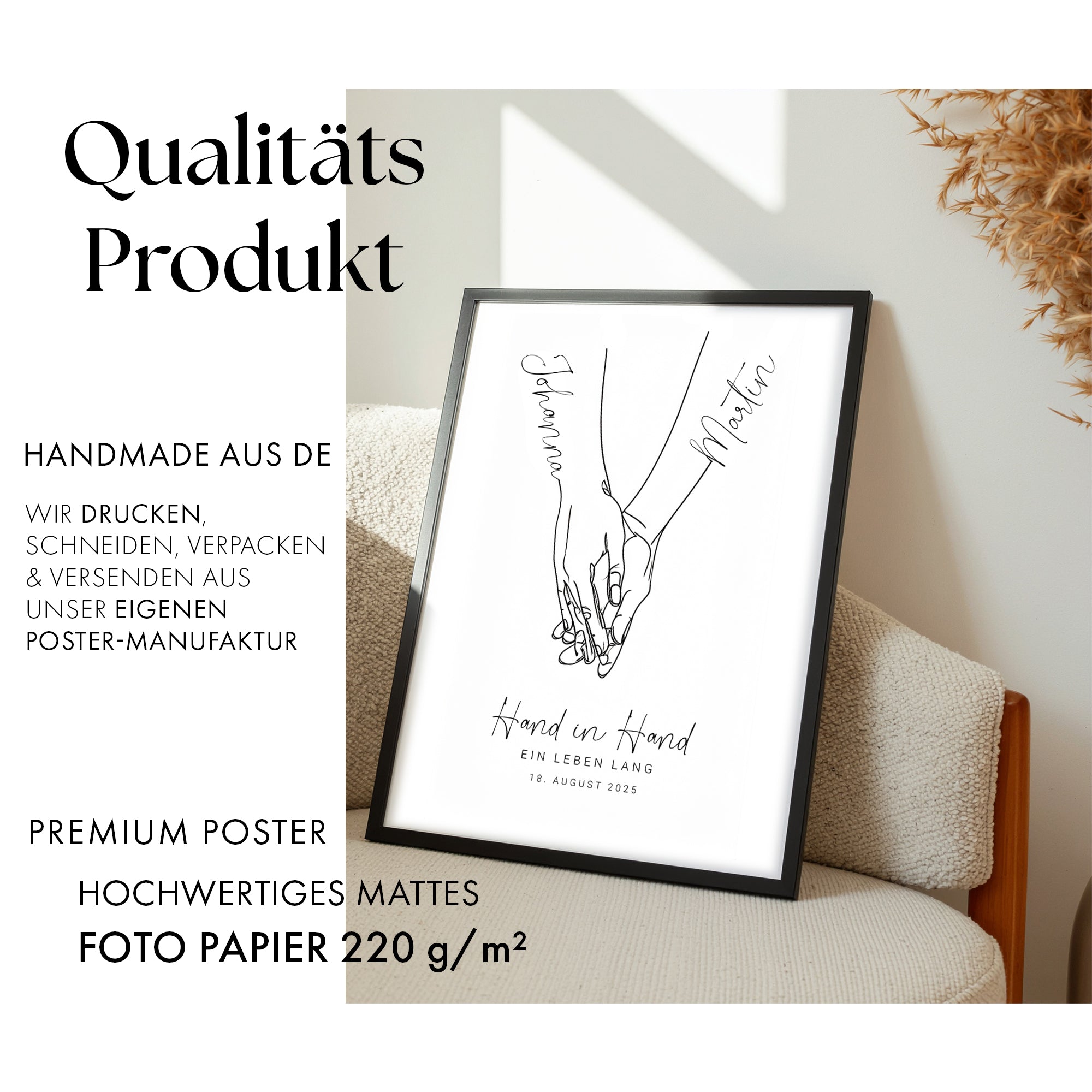 Hände zum Jahrestag Personalisiert