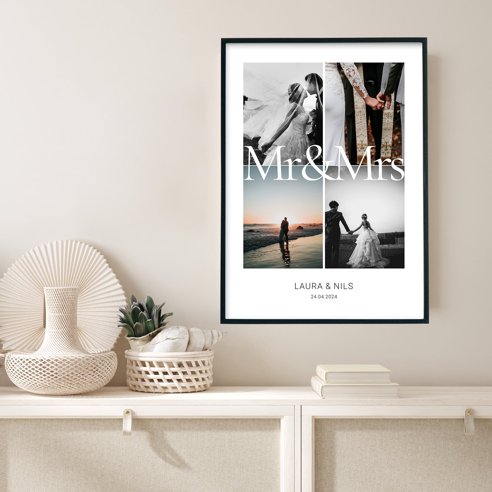Mr & Mrs Poster mit Fotos
