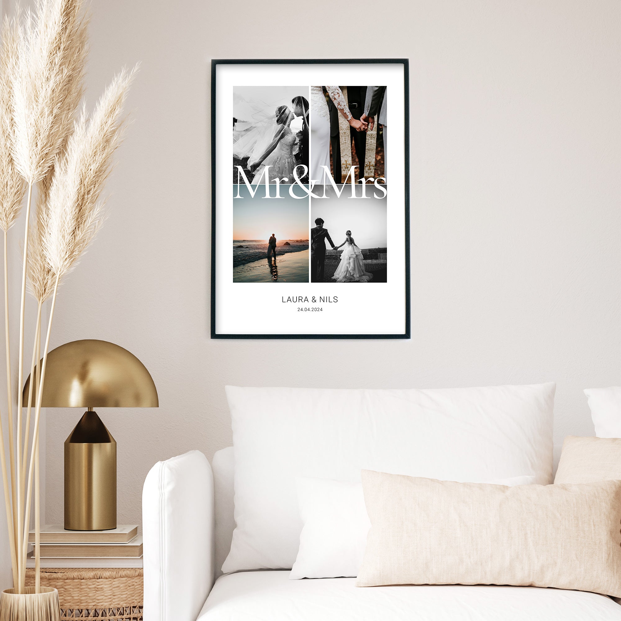 Mr & Mrs Poster mit Fotos
