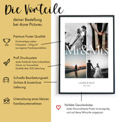 Mr & Mrs Poster mit Fotos