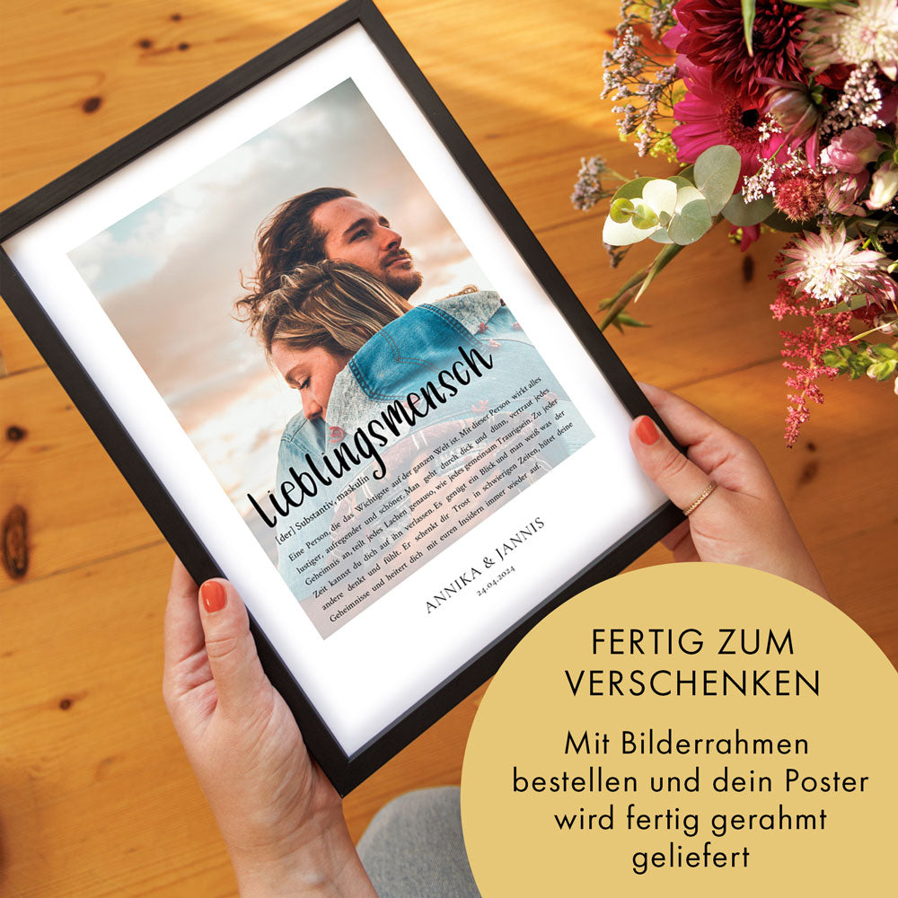 Definition Lieblingsmensch mit Foto Personalisiert