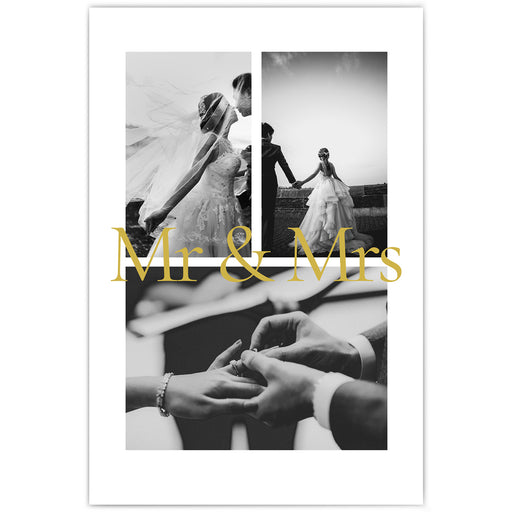 Mr & Mrs Foto Collage - Hochzeitsgeschenk