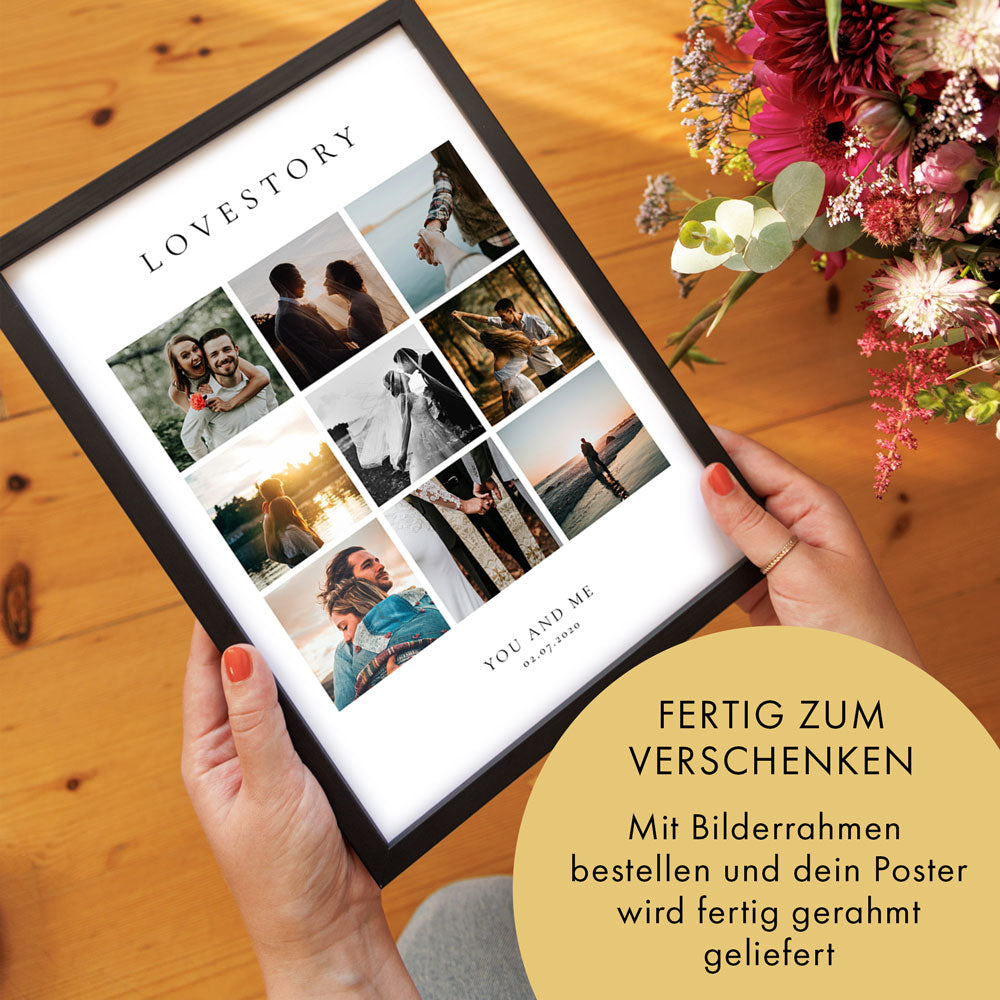 Collage Bild Lovestory Foto Collage - Personalisiert mit euren eigenen Bildern ...
