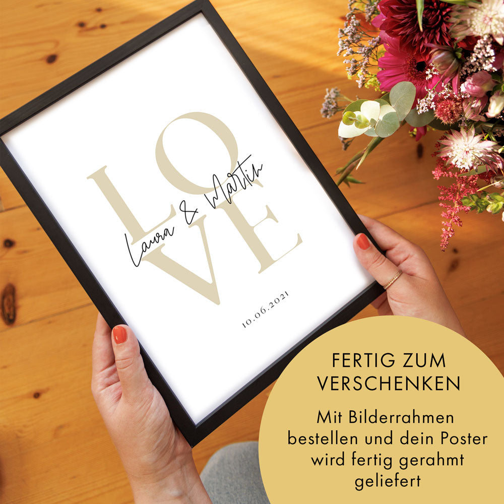 Liebe Bild - Geschenk Personalisiert