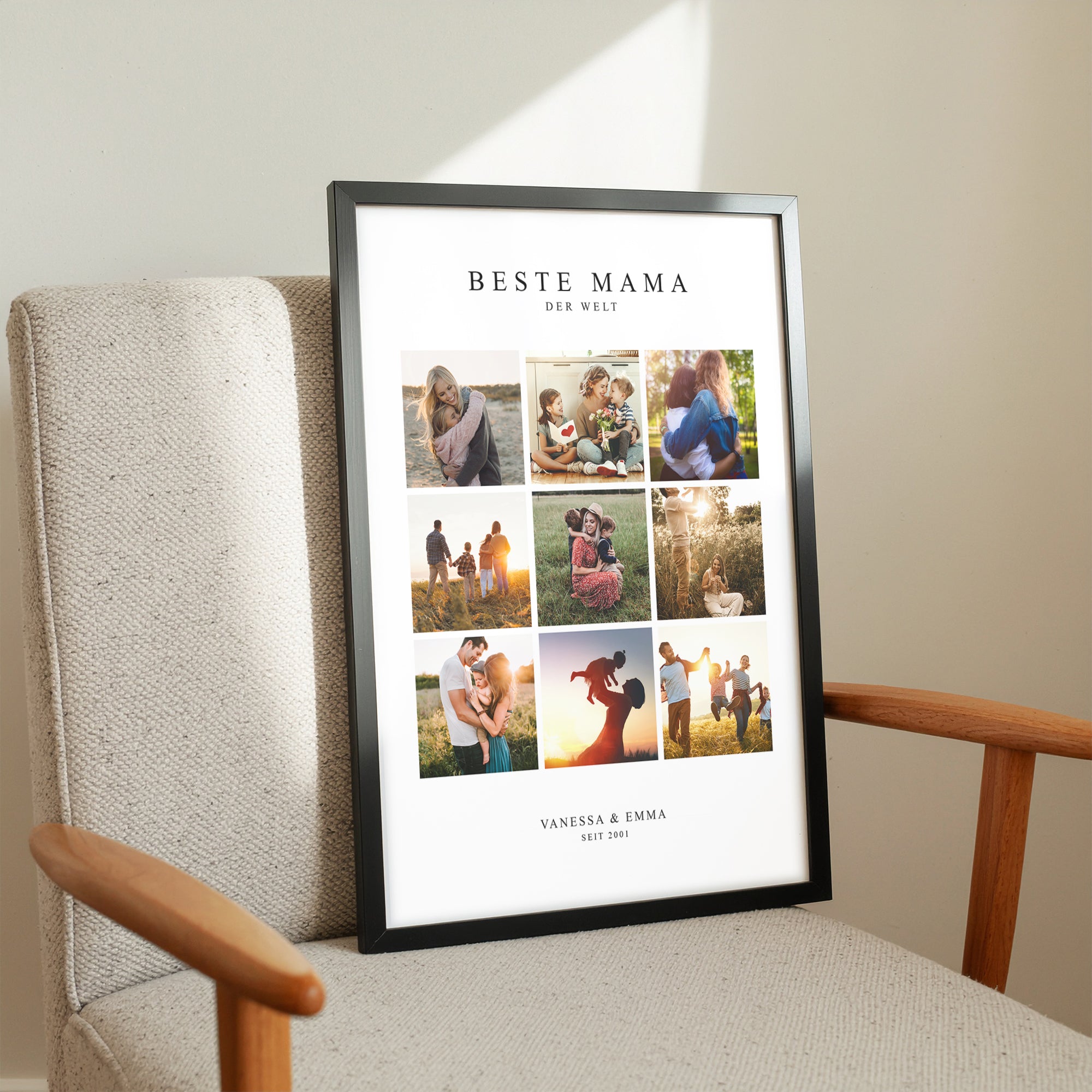 Beste Mama Collage mit Fotos & Namen personalisiert