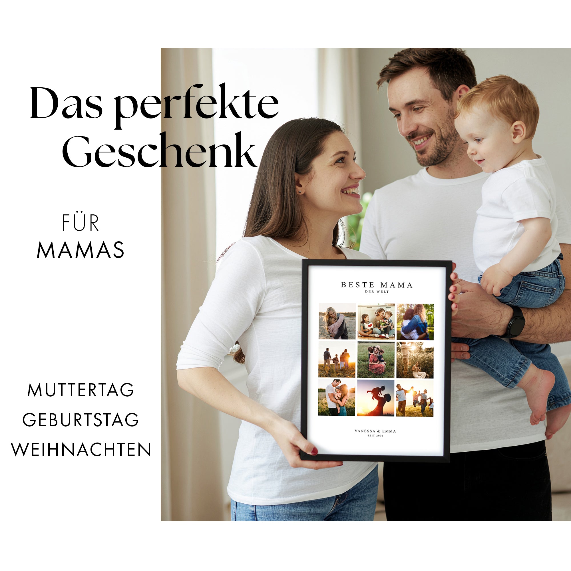 Beste Mama Collage mit Fotos & Namen personalisiert
