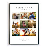 Beste Mama Collage mit Fotos & Namen personalisiert