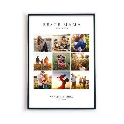 Beste Mama Collage mit Fotos & Namen personalisiert