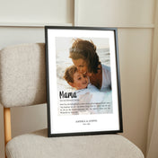 Definition Mama Poster mit Foto
