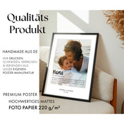 Definition Mama Poster mit Foto