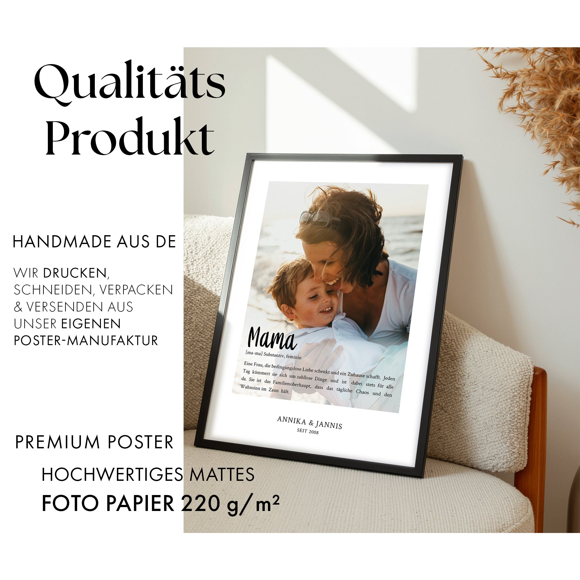 Definition Mama Poster mit Foto