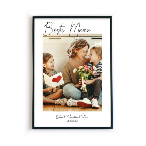 Beste Mama Bild mit Foto & Namen personalisiert